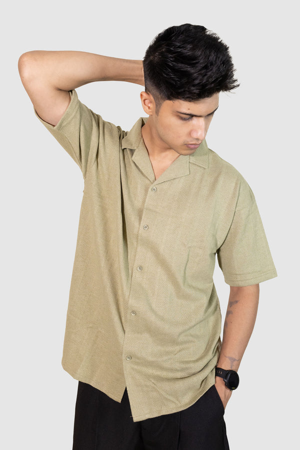Cuban Stripe Shirt - Light Green