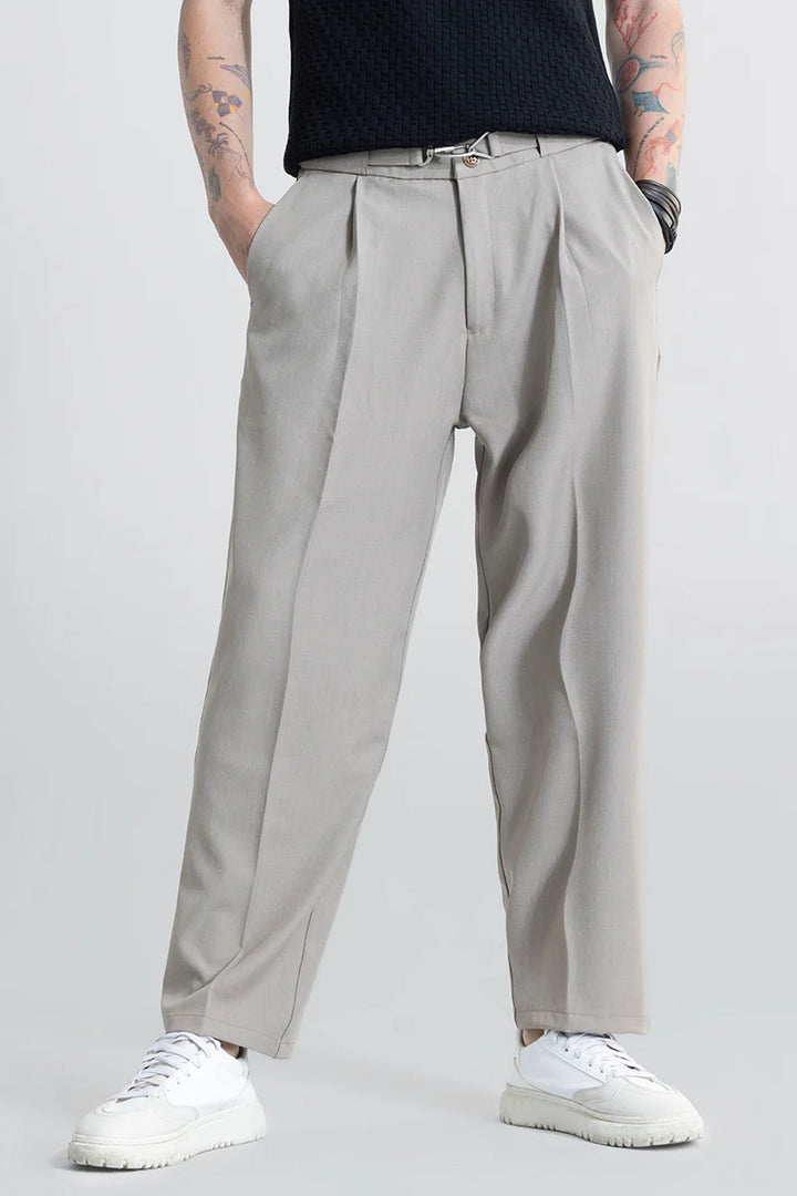 Hooked Light Grey Korean Pant Ilyzly