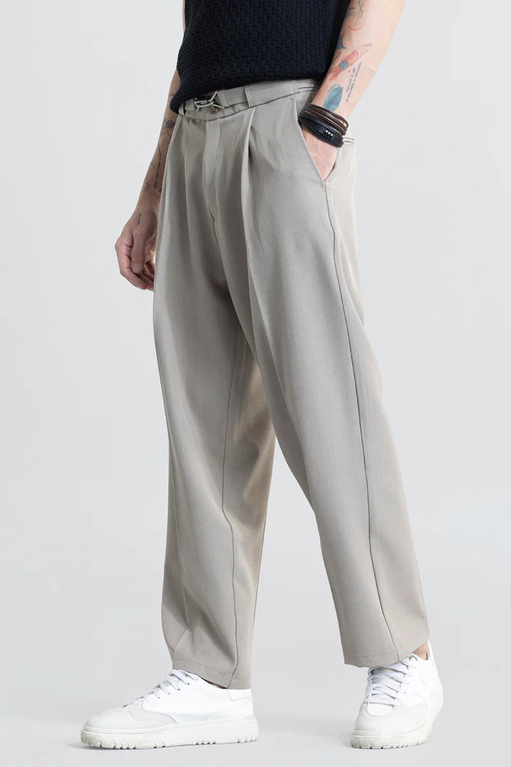 Hooked Light Grey Korean Pant Ilyzly