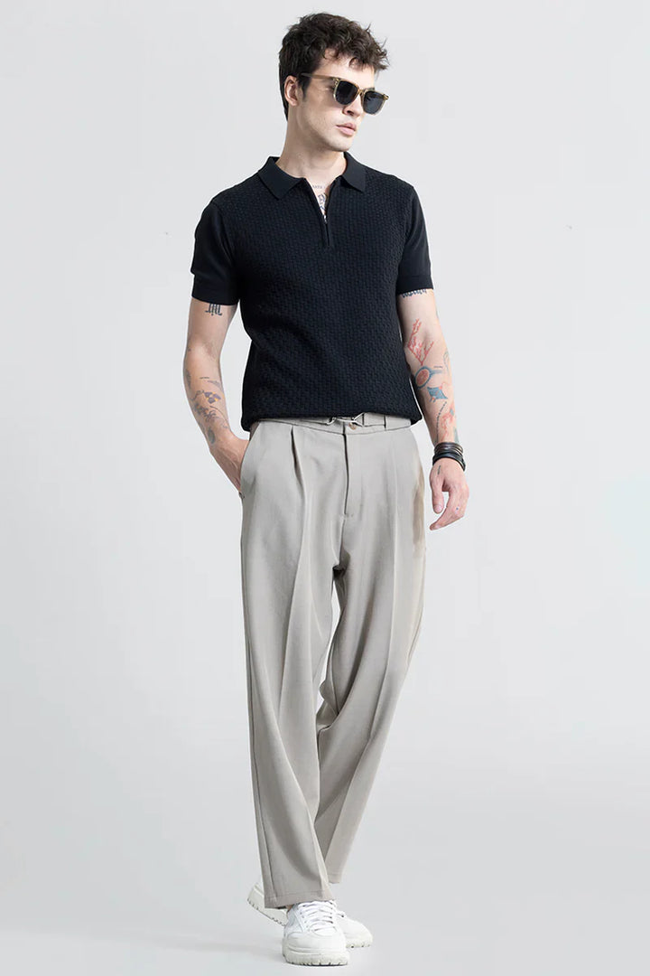 Hooked Light Grey Korean Pant Ilyzly
