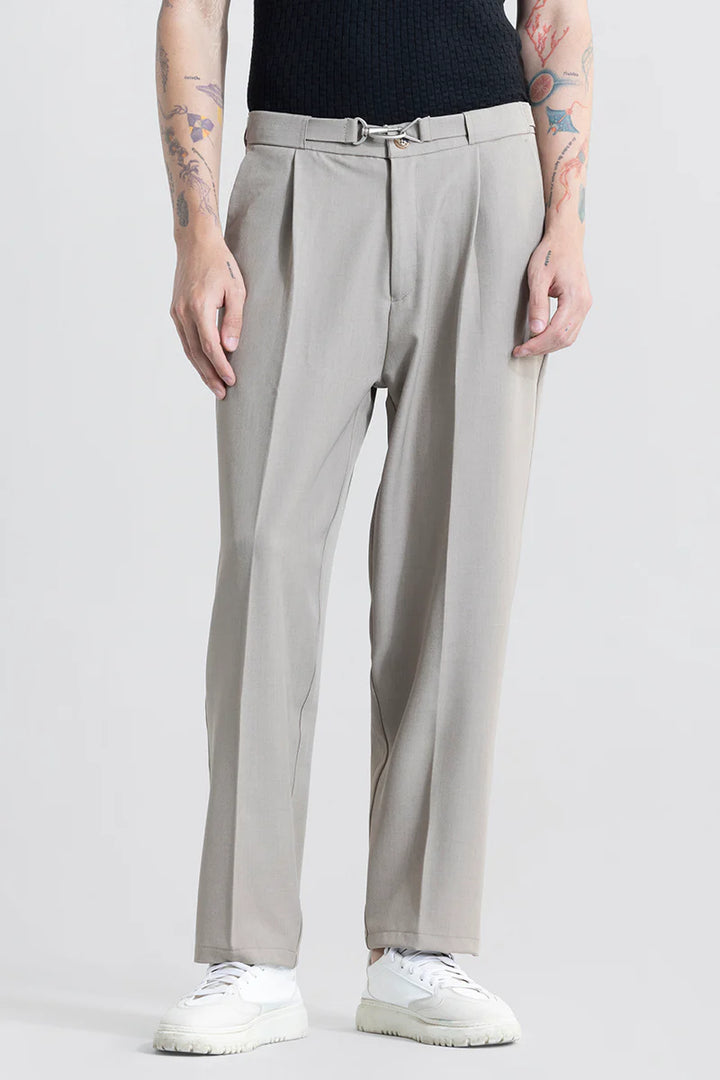 Hooked Light Grey Korean Pant Ilyzly