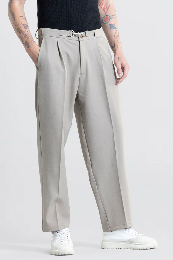 Hooked Light Grey Korean Pant Ilyzly