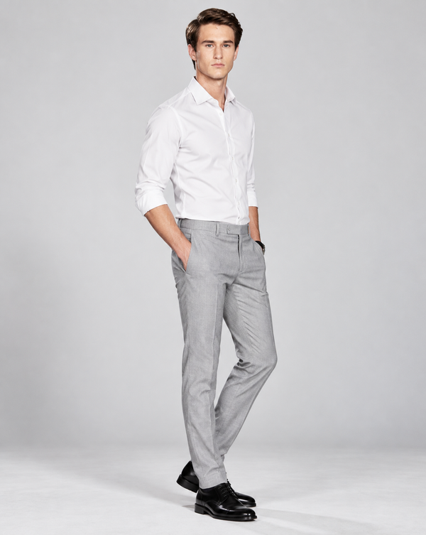 Ilyzly Stain Plain White Formal Shirt