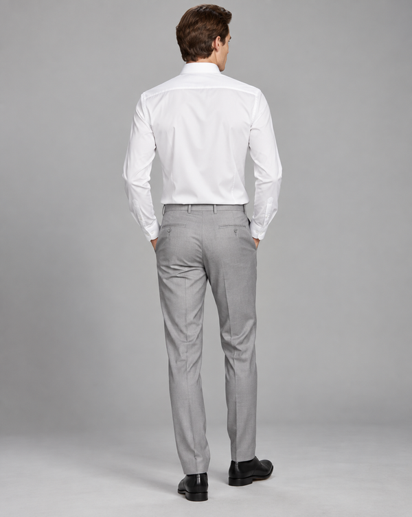 Ilyzly Stain Plain White Formal Shirt