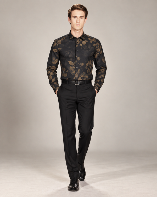 Ilyzly Printed Black Shirt