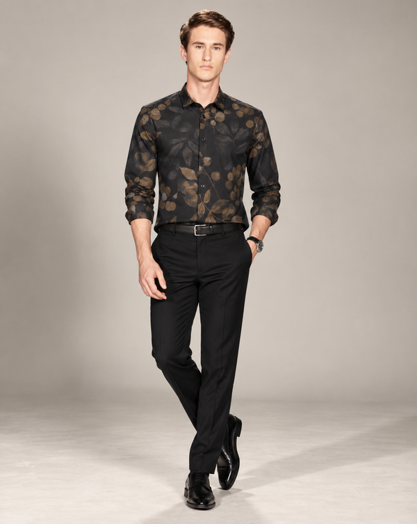 Ilyzly Printed Black Shirt