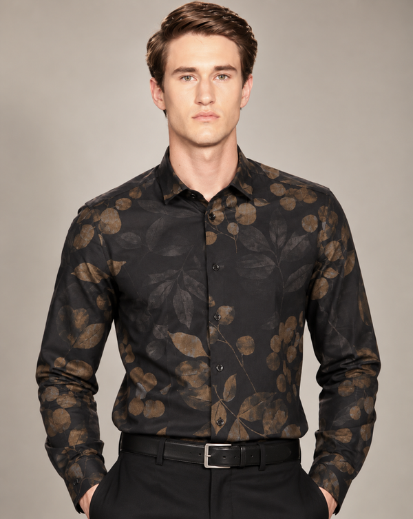 Ilyzly Printed Black Shirt