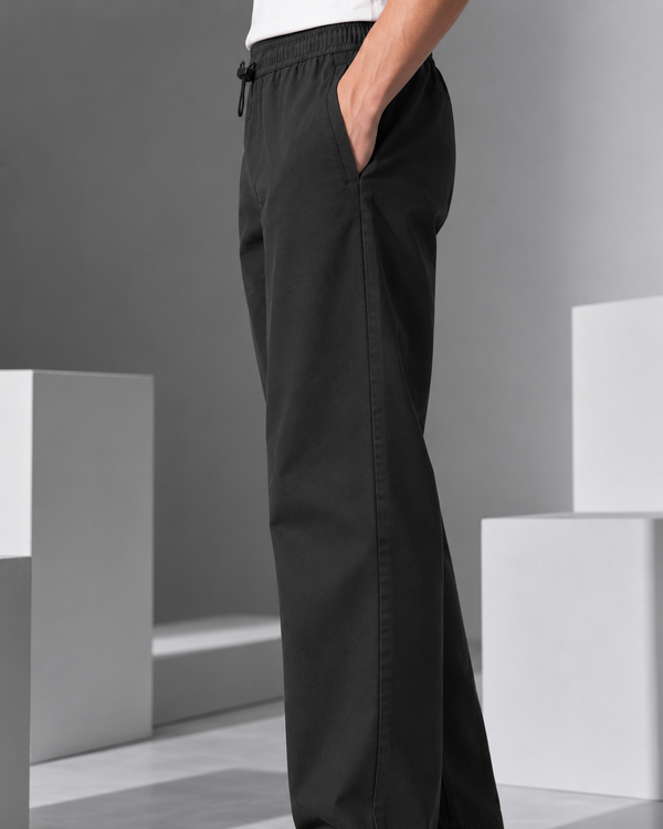 Ilyzly Black Relaxed Fit Trouser