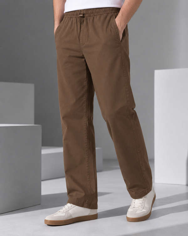 Ilyzly Brown Relaxed Fit Trouser