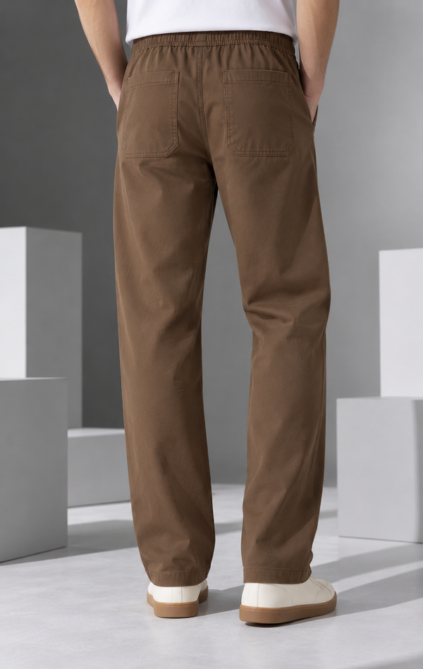 Ilyzly Brown Relaxed Fit Trouser