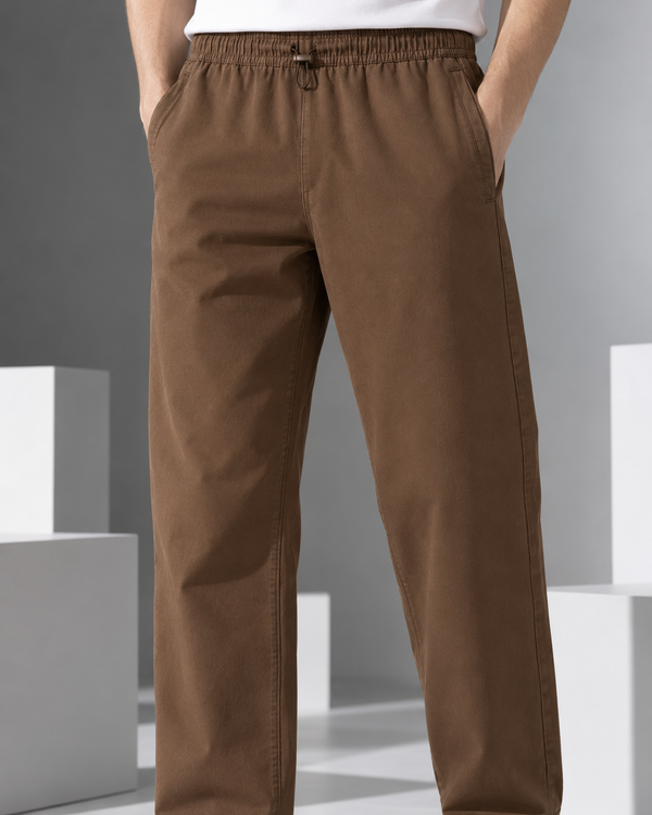 Ilyzly Brown Relaxed Fit Trouser