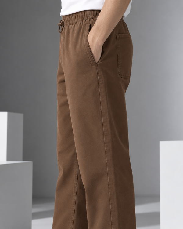 Ilyzly Brown Relaxed Fit Trouser
