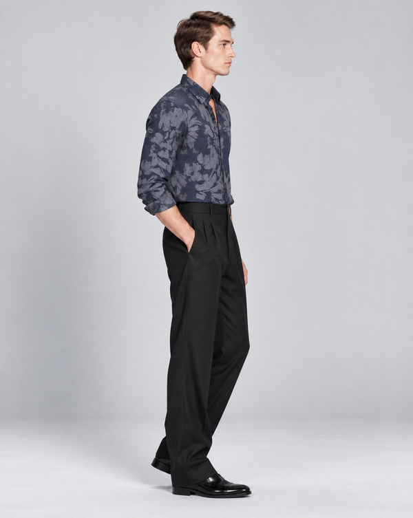 Ilyzly Charcoal Floral Print Shirt