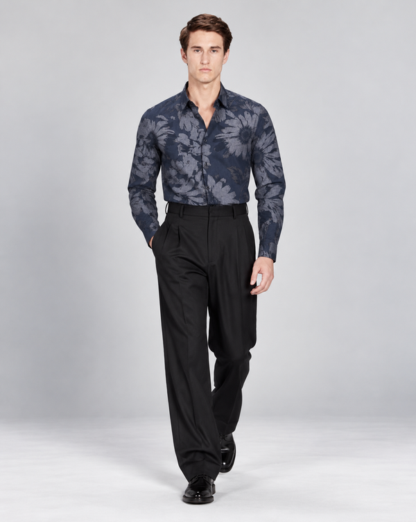 Ilyzly Charcoal Floral Print Shirt