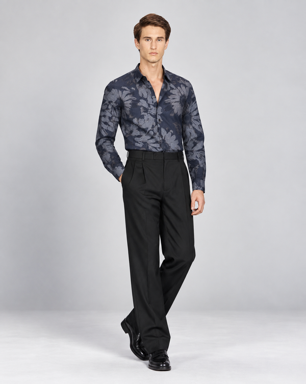 Ilyzly Charcoal Floral Print Shirt