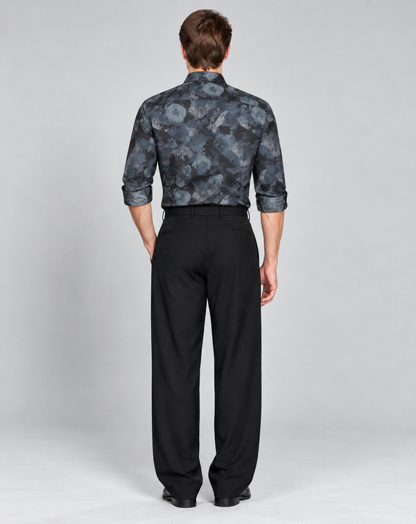 Ilyzly Abstract Shadow Black Print Shirt