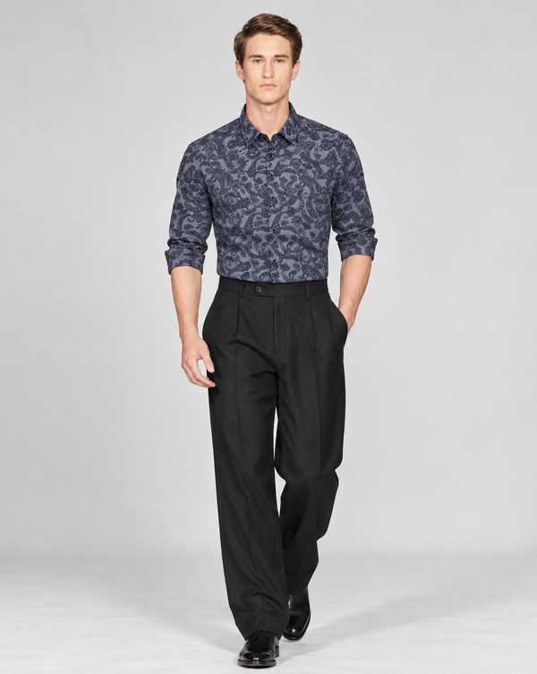 Ilyzly Paisley Grey Print Shirt