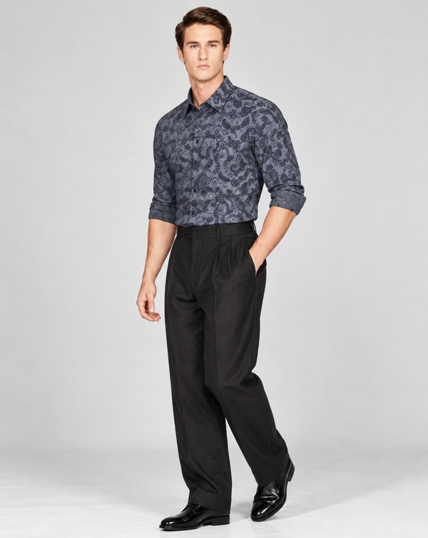 Ilyzly Paisley Grey Print Shirt