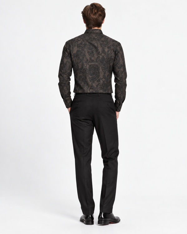 Ilyzly Paisley Brown Print Shirt