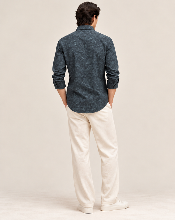 Izi Green Shadow Floral Print Shirt