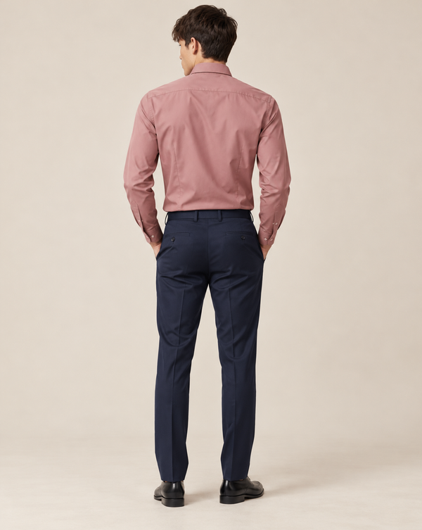 Ilyzly Dusty Rose Classic Stain Plain Formal Shirt