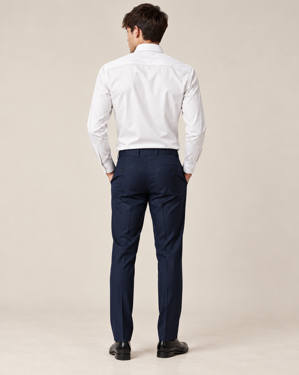 Ilyzly White Classic Stain Plain Formal Shirt
