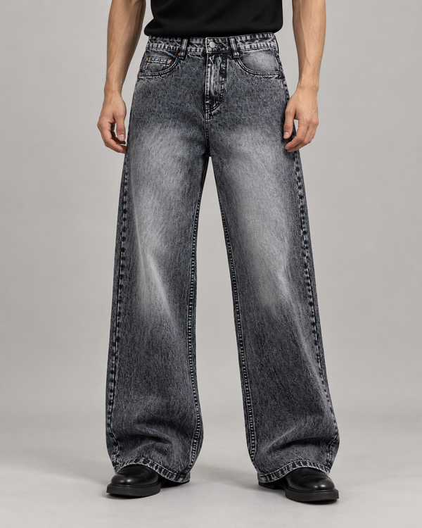 Izi Dark Grey Straight Fit Jean