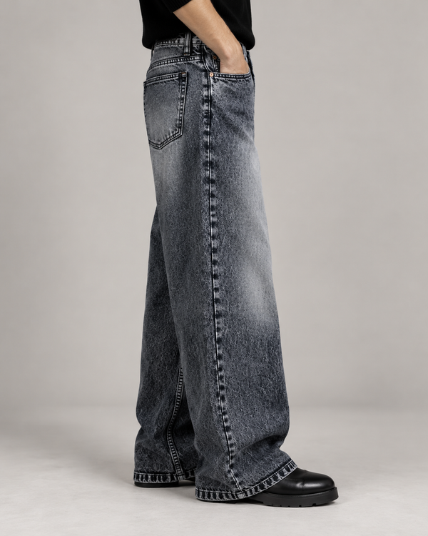 Izi Dark Grey Straight Fit Jean