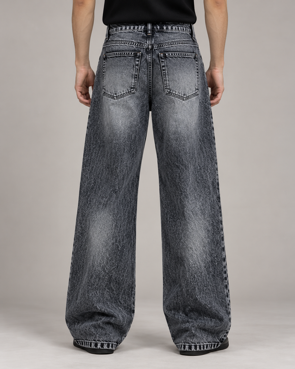 Izi Dark Grey Straight Fit Jean