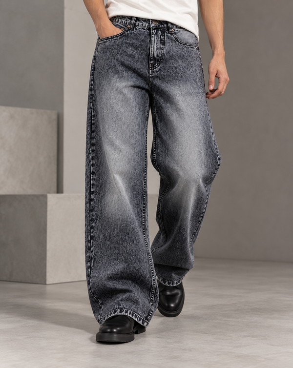 Izi Dark Grey Straight Fit Jean
