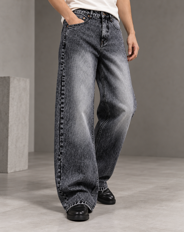 Izi Dark Grey Straight Fit Jean