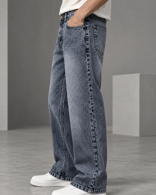 Izi Navy Blue Straight Fit Jean