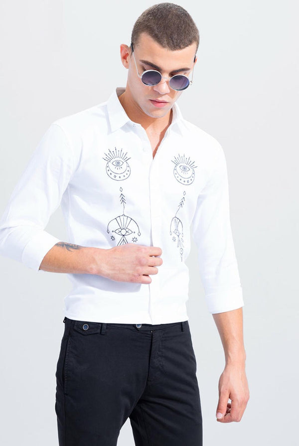 Luna  White Embrodery Shirt