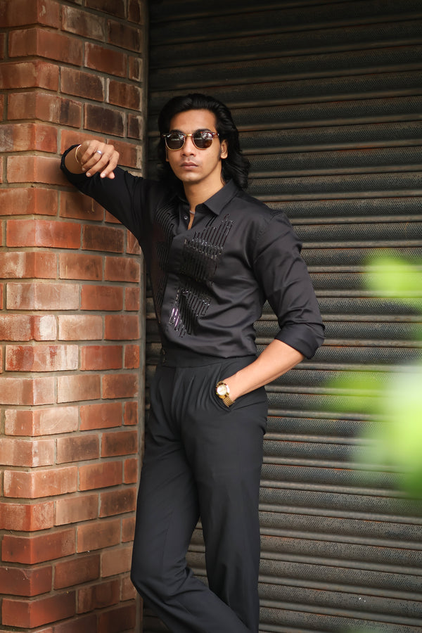 Black Element Designer Wear Shirt