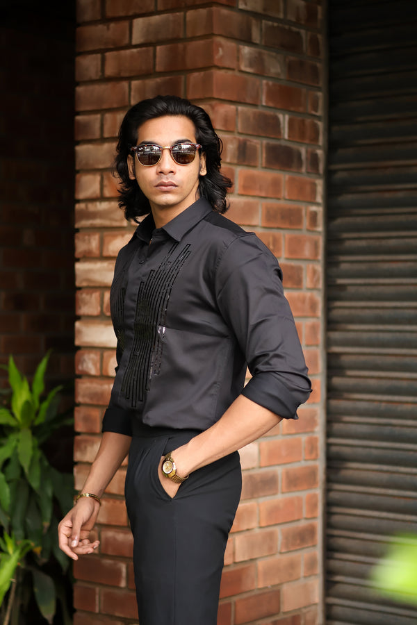 Black Element Designer Wear Shirt