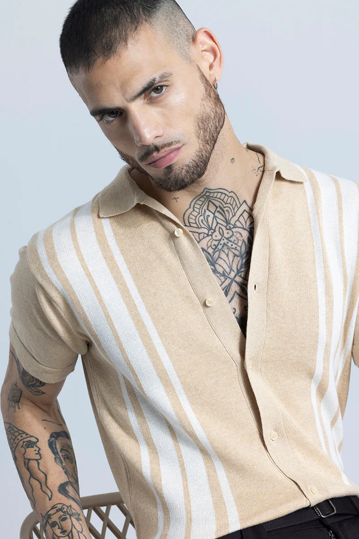 Knitline Beige Shirt Ilyzly