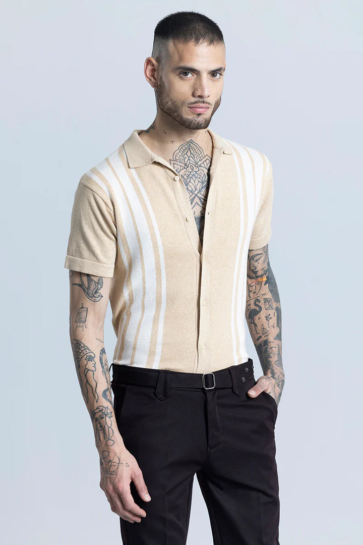 Knitline Beige Shirt Ilyzly