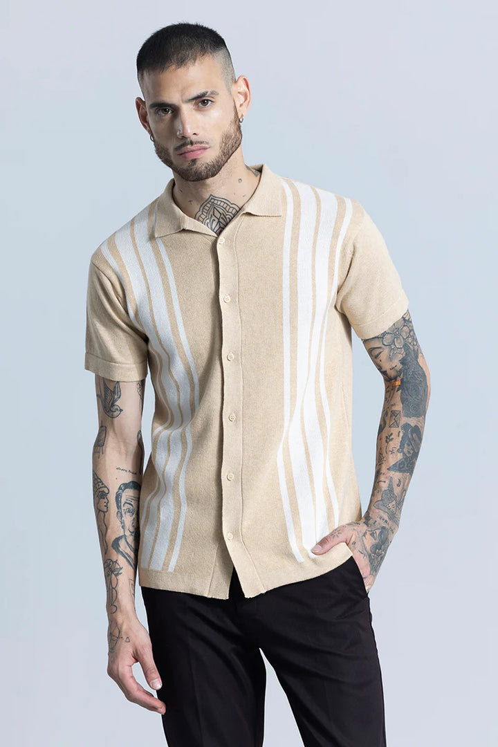 Knitline Beige Shirt Ilyzly