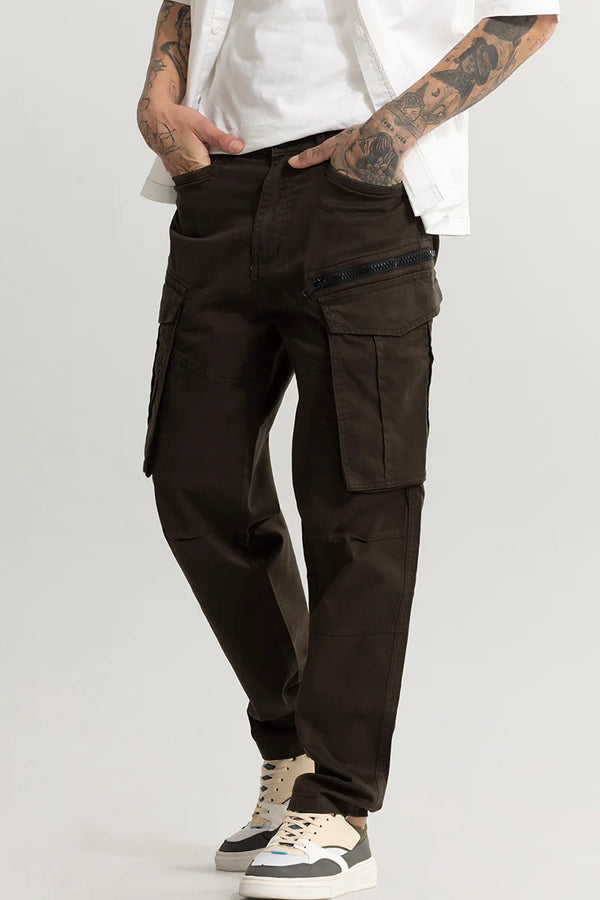 Kyubic Brown Cargo Pant Ilyzly