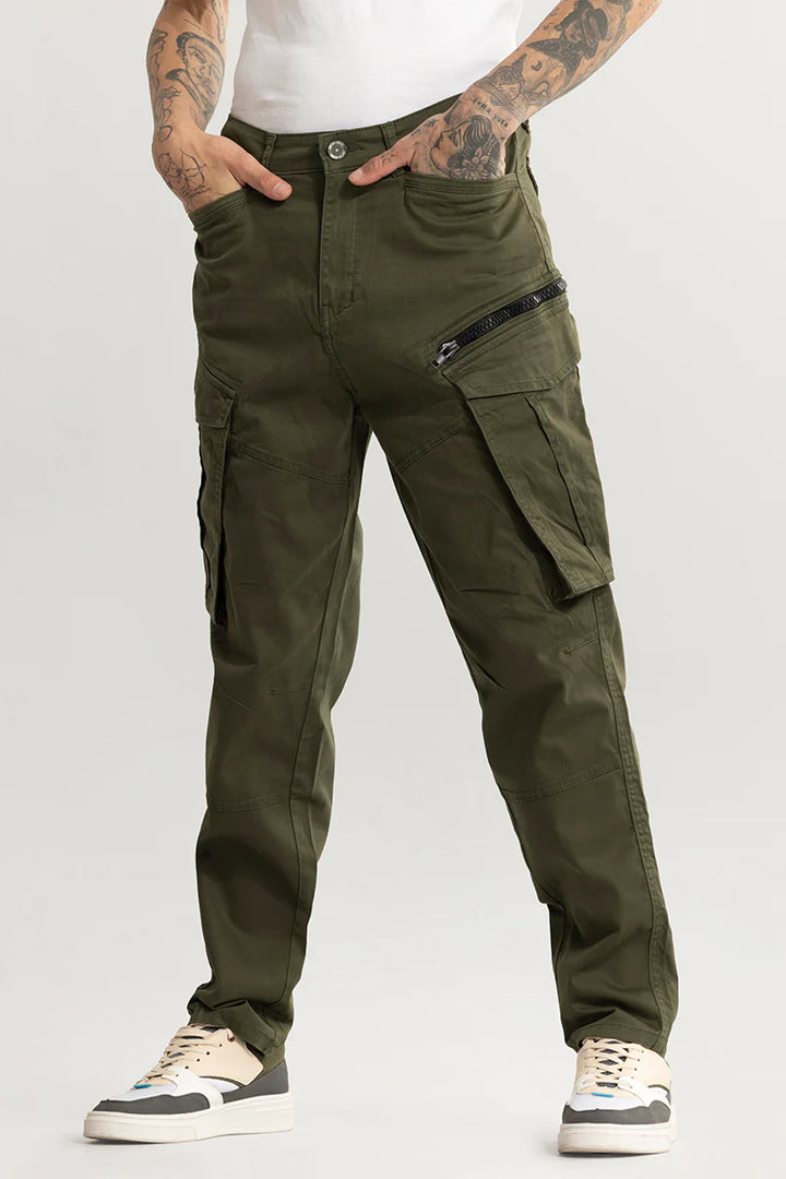 Kyubic Olive Cargo Pant Ilyzly