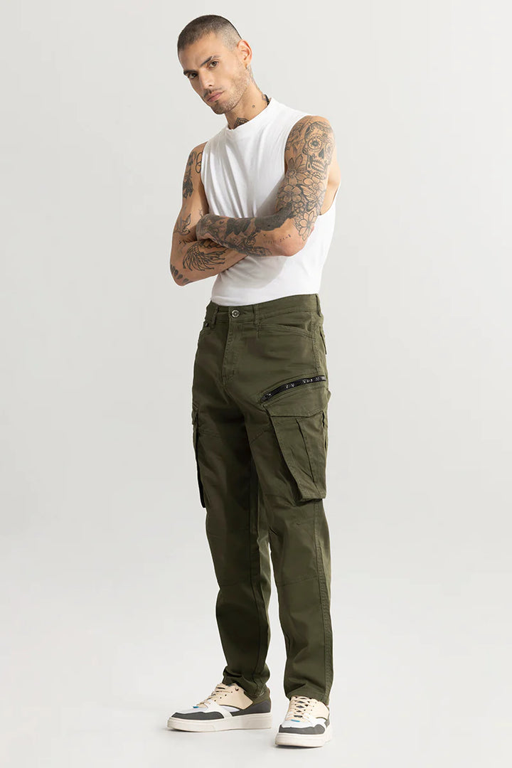 Kyubic Olive Cargo Pant Ilyzly