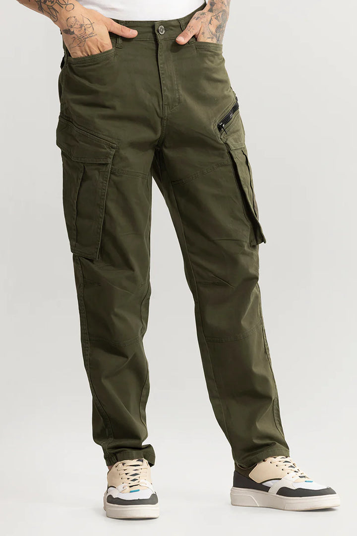 Kyubic Olive Cargo Pant Ilyzly