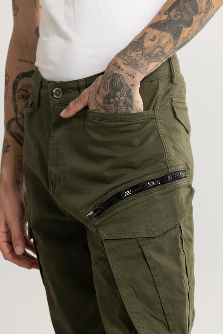 Kyubic Olive Cargo Pant Ilyzly