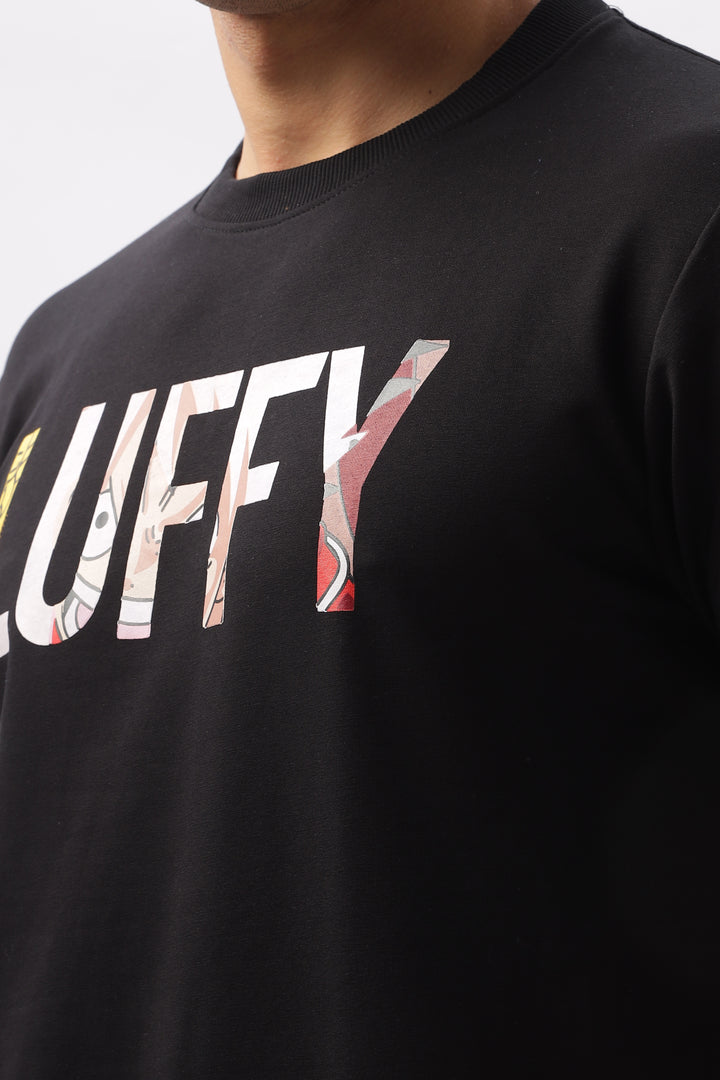 Luffy Graphic Black Printed T-Shirt Ilyzly