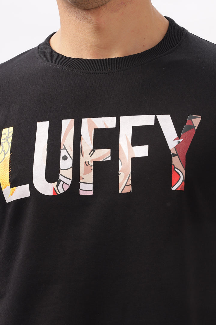 Luffy Graphic Black Printed T-Shirt Ilyzly