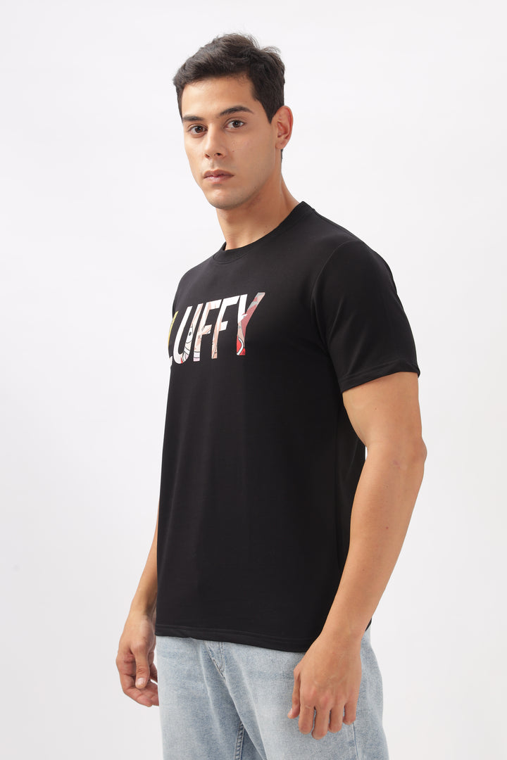 Luffy Graphic Black Printed T-Shirt Ilyzly