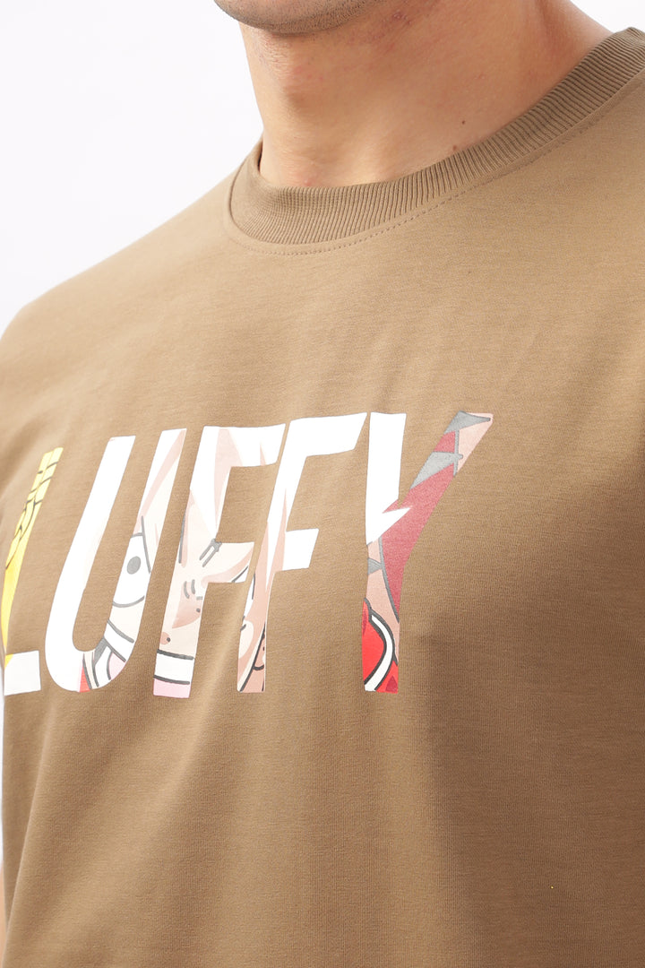 Luffy Graphic Brown Printed T-Shirt Ilyzly