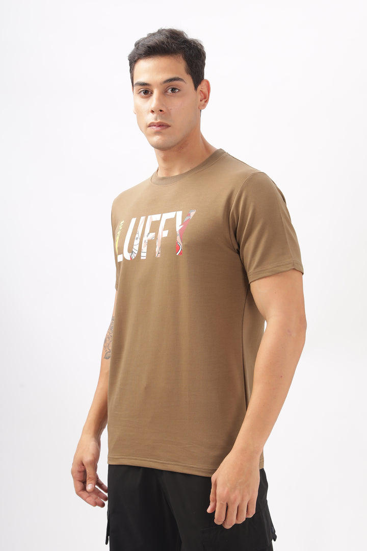 Luffy Graphic Brown Printed T-Shirt Ilyzly