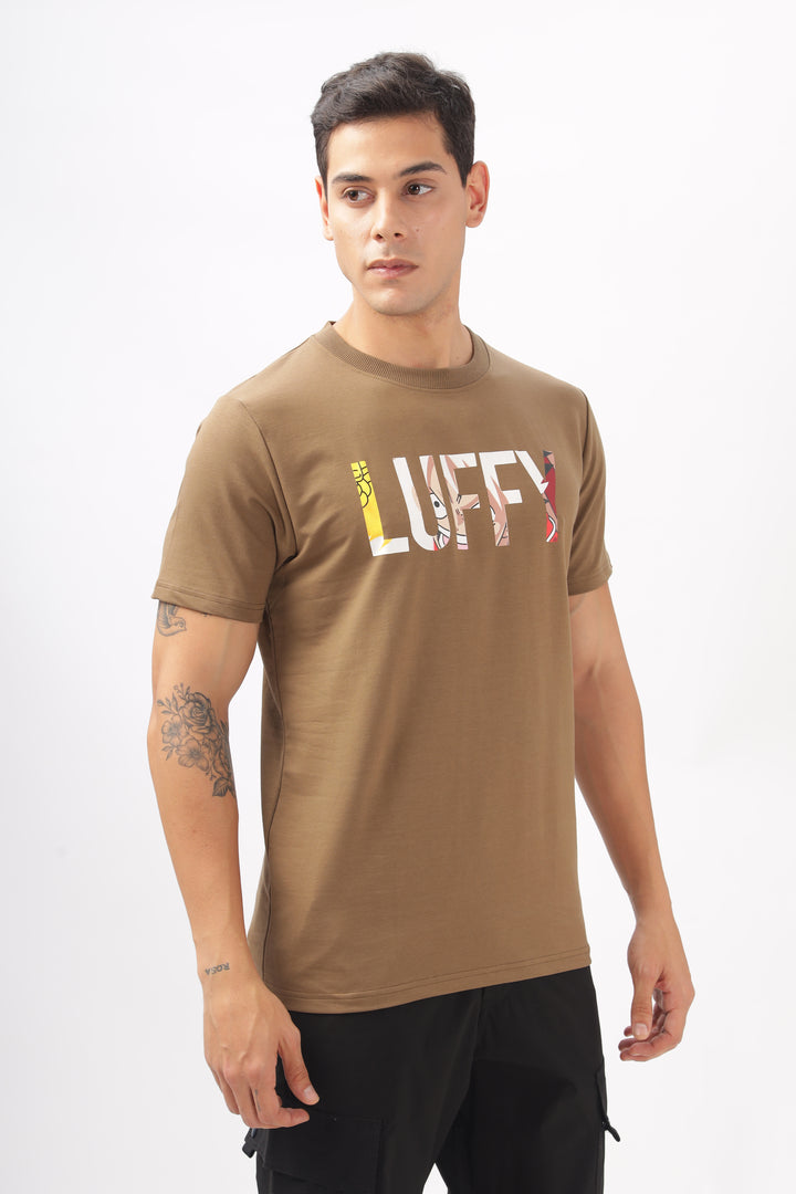 Luffy Graphic Brown Printed T-Shirt Ilyzly