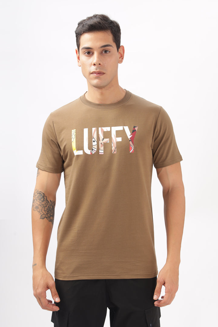 Luffy Graphic Brown Printed T-Shirt Ilyzly